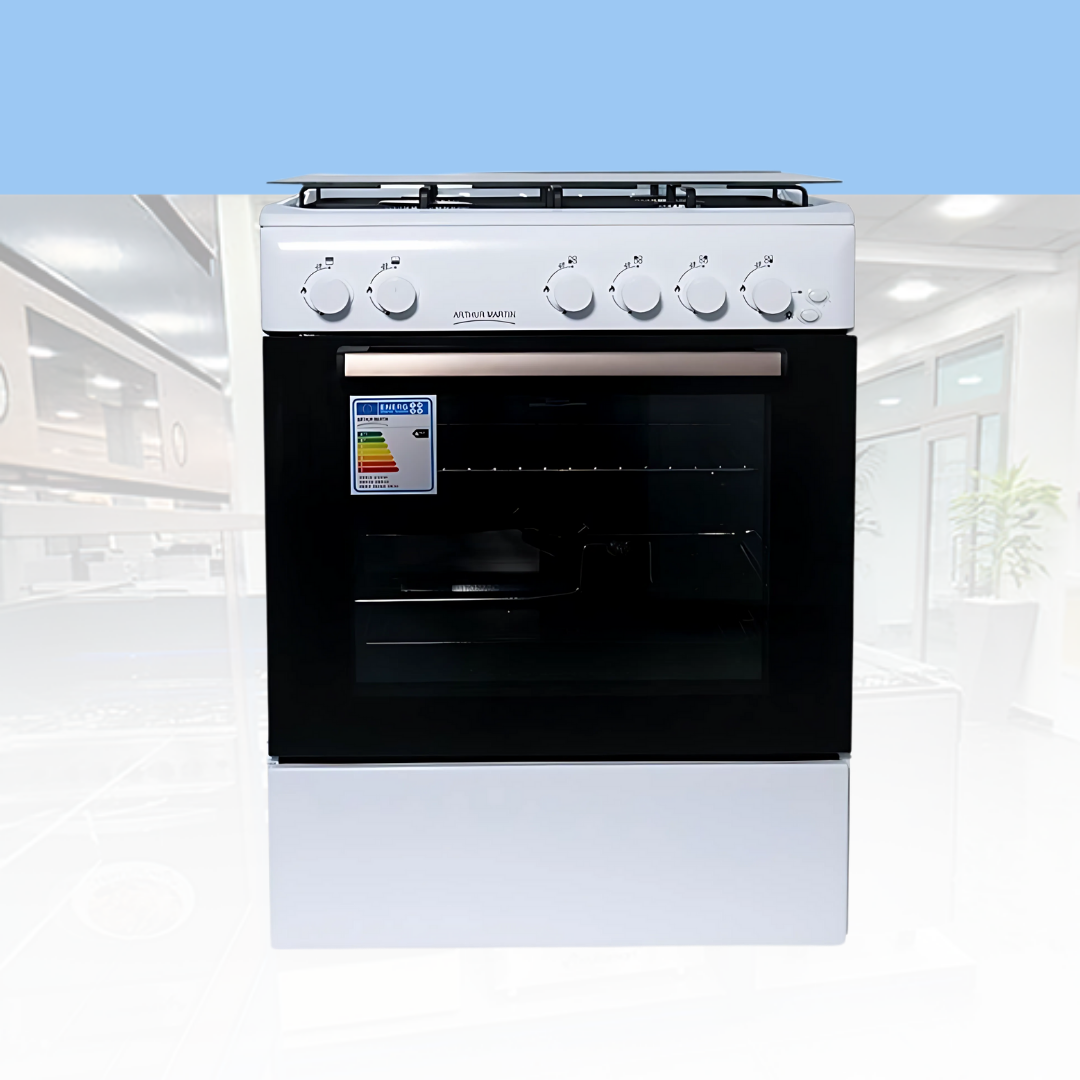 60PL-GE-BLANC CUISINIERE ARTHUR MARTIN 4 FEUX 60_60 BLANC VENT GAZ_ELEC